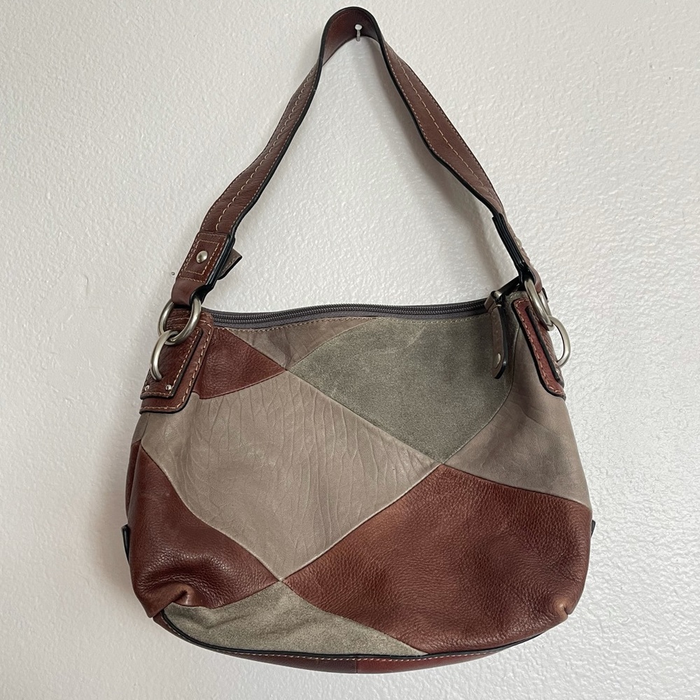 Fossil genuine leather patchwork shoulder bag & hand bag